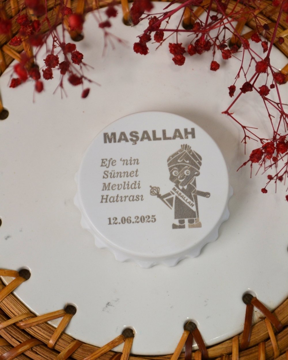Kişiye Özel Hediyelik Magnet 20 Adet | Hac, Umre, Mevlüt, Düğün, Nişan, Sünnet İçin Dolap Magneti