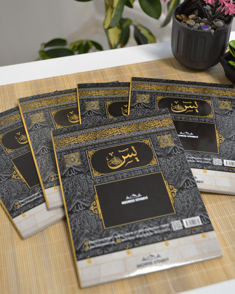 Mevlit Hediyeliği 41 Yasin Bilgisayar Hatlı Türkçe Okunuş Mealli ve Sesli 5 Adet Kabe Desenli