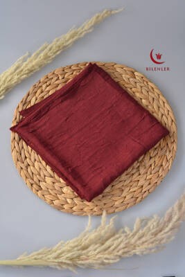 Bambu Kraş Eşarp Bordo - Dört Mevsim- Yumuşak Dokulu