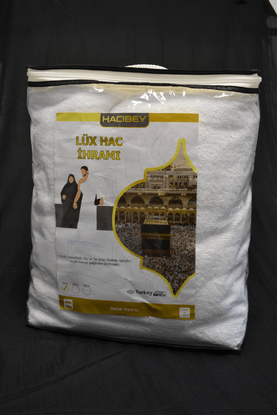 Lüks Hac İhramı - %100 Pamuk; Yüksek Emicilik; 2 Parça
