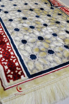 Lüks Kadife Seccade - 70x110 cm - Kalın Yumuşak Doku- Kırmızı
