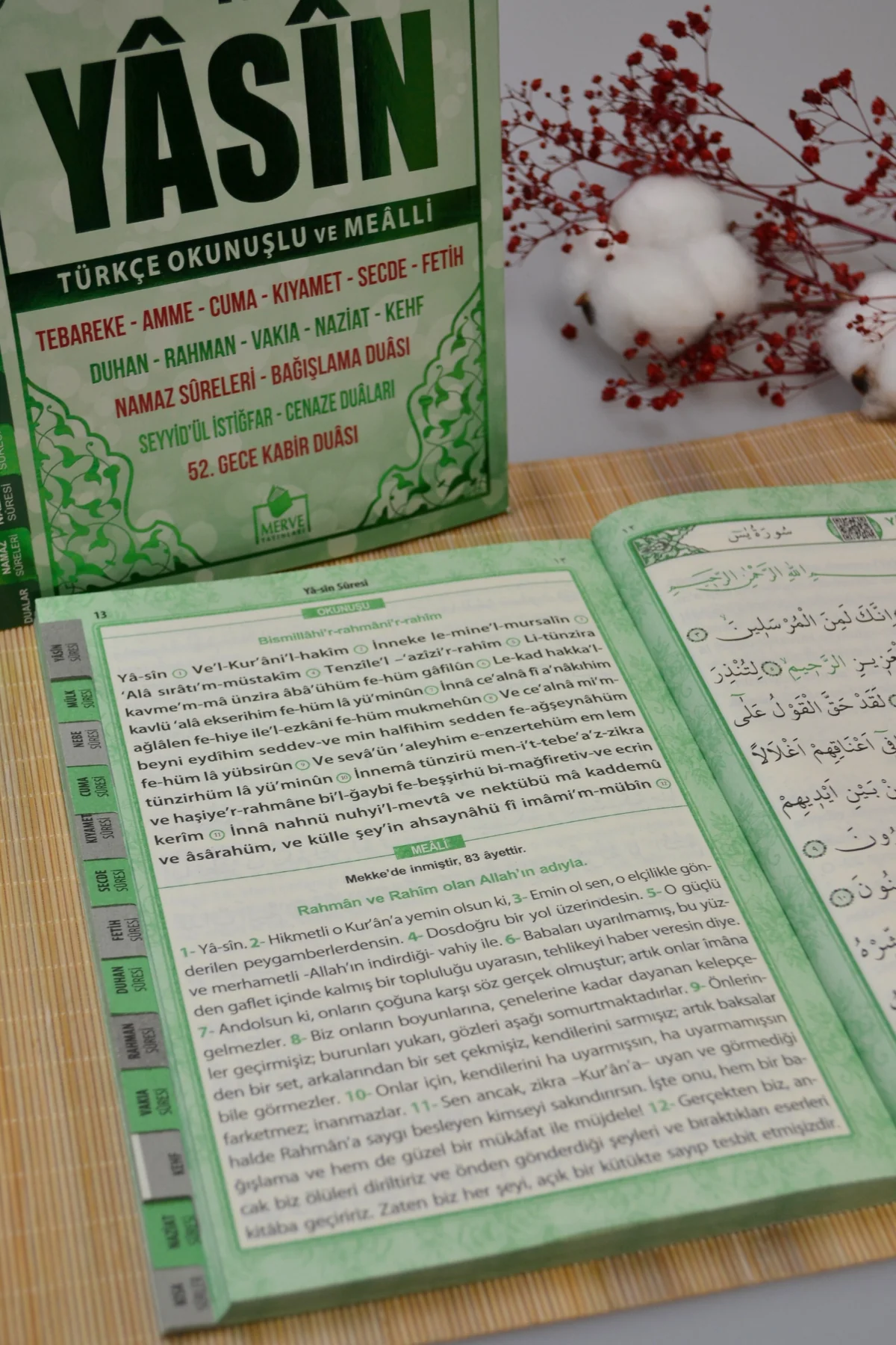 Çok Kolay Okunan Bilgisayar Hatlı 41 Yasin Dua Kitabı Orta Boy Yeşil