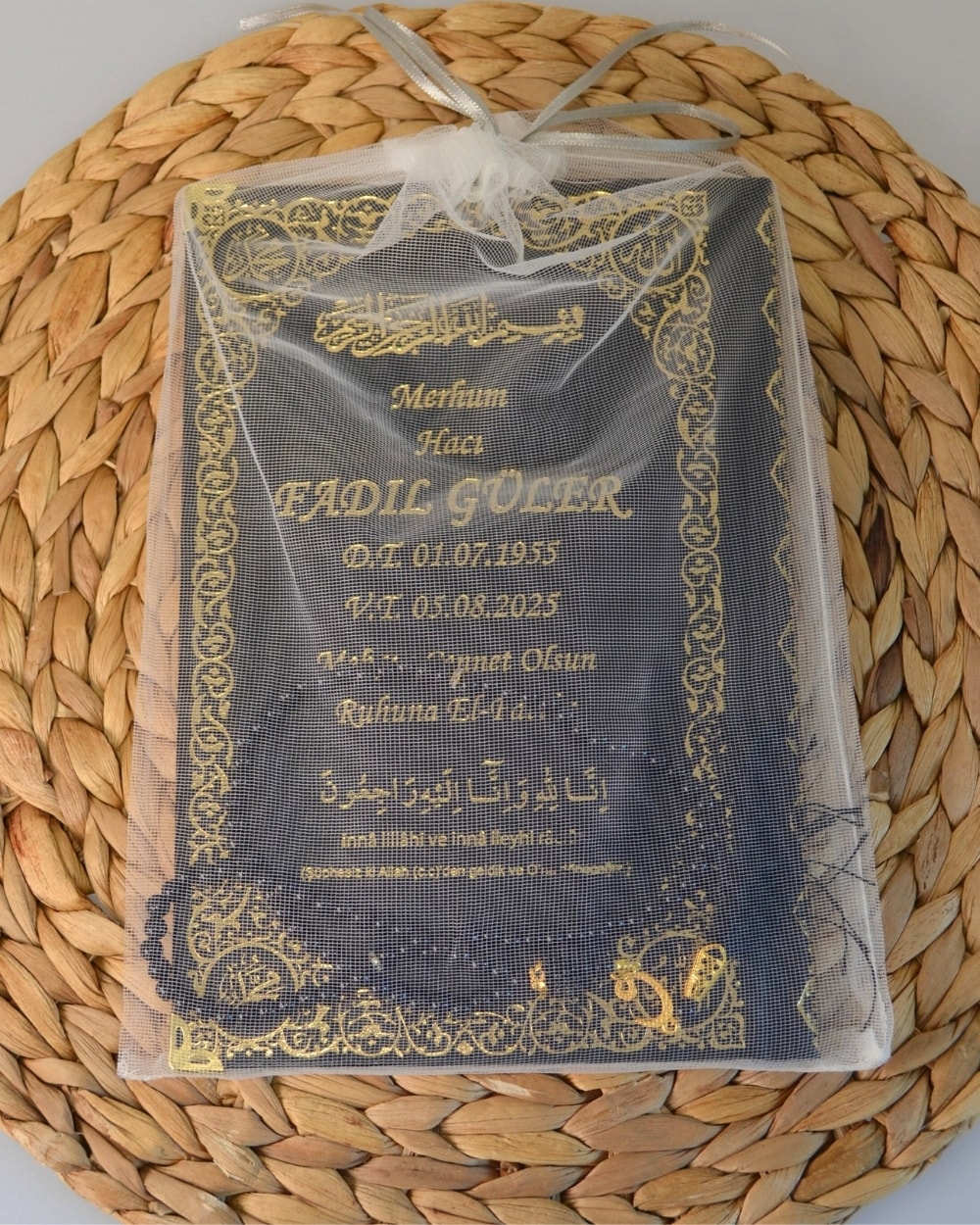 Kişiye Özel İsim Baskılı Ciltli Yasin Kitabı 128 Sayfa Orta Boy 40 Adet -Tül Keseli İnci Tesbihli Mevlüt ve Hatim Hediyesi