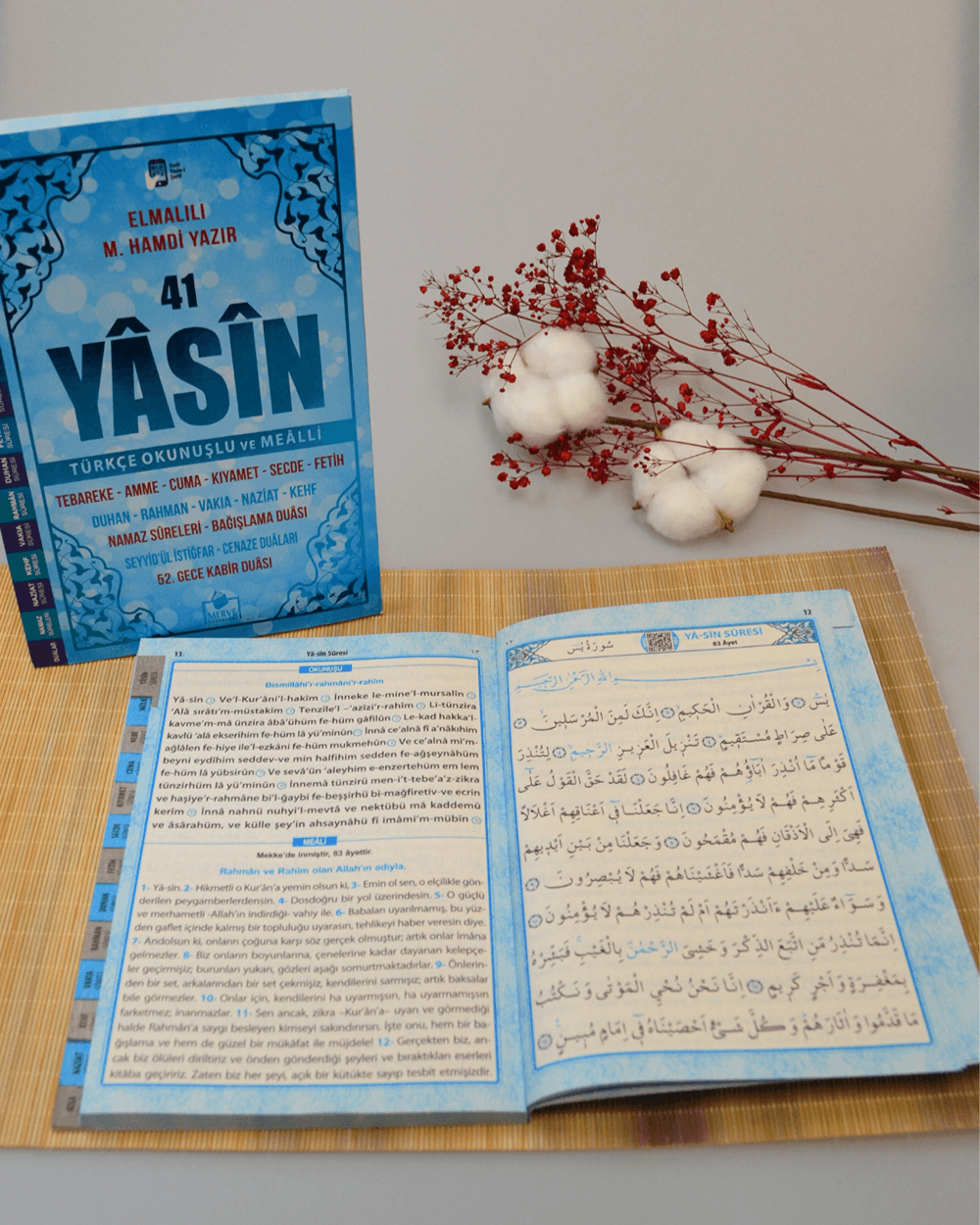 Çok Kolay Okunan Bilgisayar Hatlı 41 Yasin Dua Kitabı Orta Boy Mavi