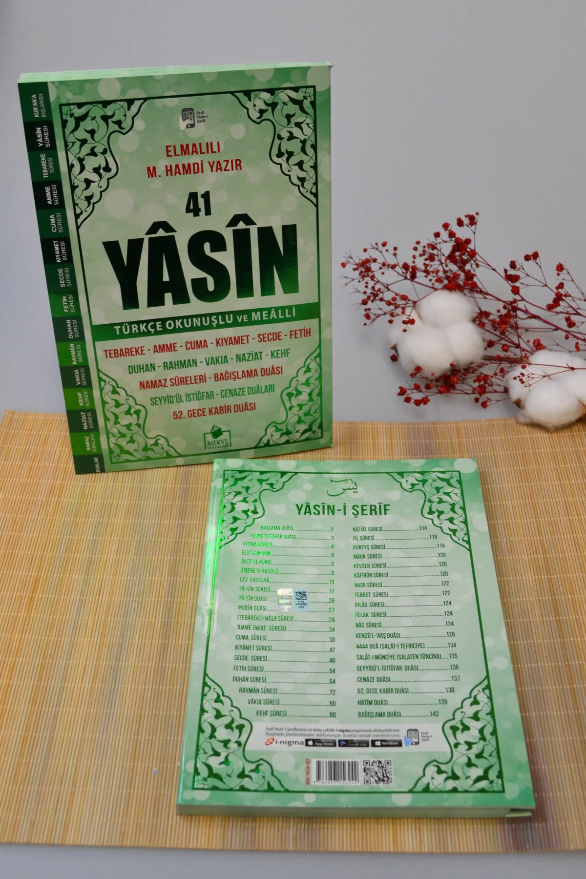 Çok Kolay Okunan Bilgisayar Hatlı 41 Yasin Dua Kitabı Orta Boy Yeşil