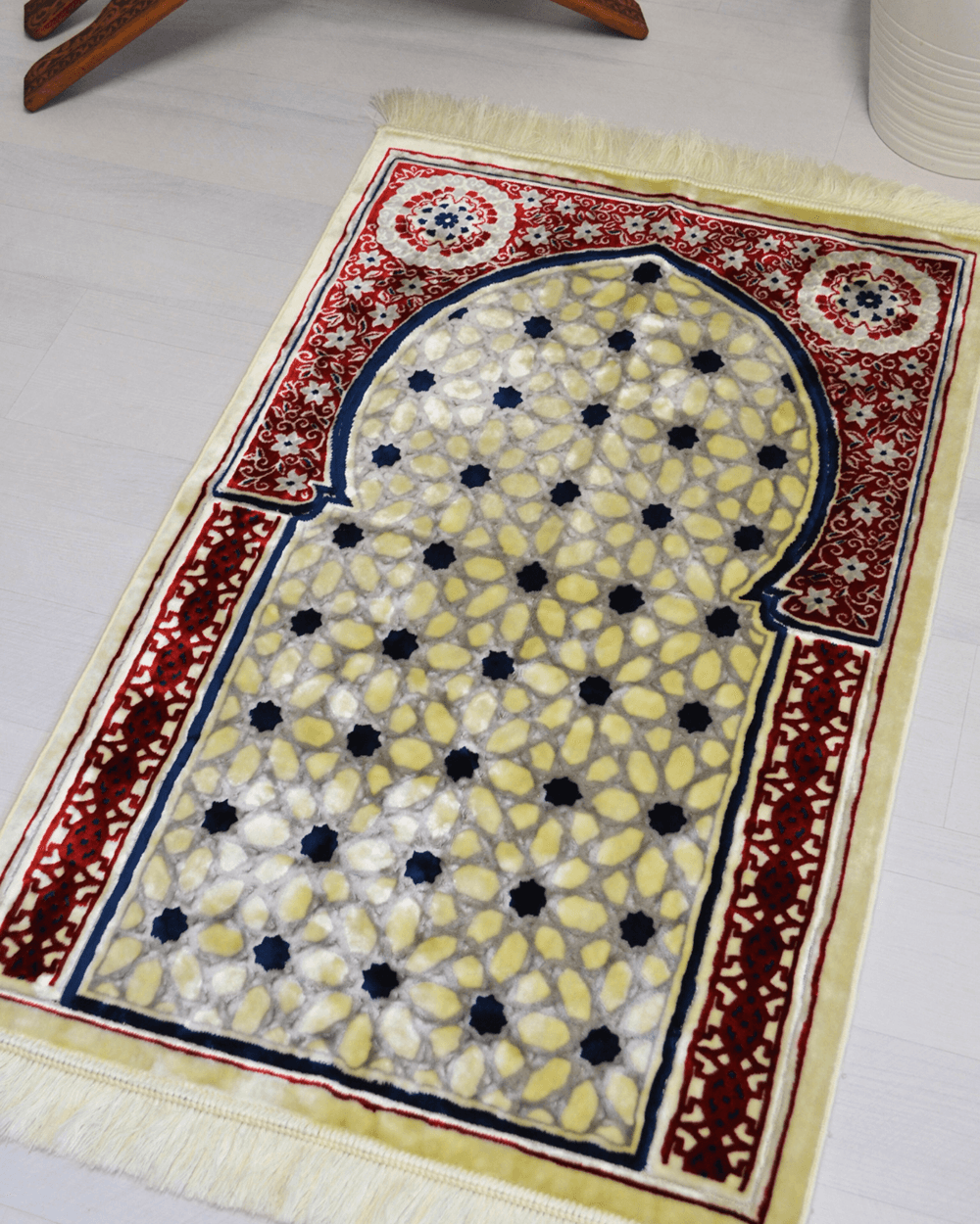 Lüks Kadife Seccade - 70x110 cm - Kalın Yumuşak Doku- Kırmızı