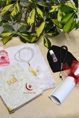 İmam Nikahı Hatıra Seti – Kadın ve Erkek İçin Özel Hediye Kutusu | Yasinli ve Tesbihli Nikah Seti