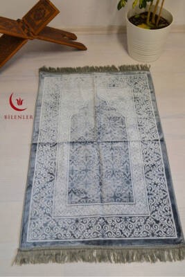 Kadife Seccade - 70x110 cm  - Yumuşak ve Konforlu Gri