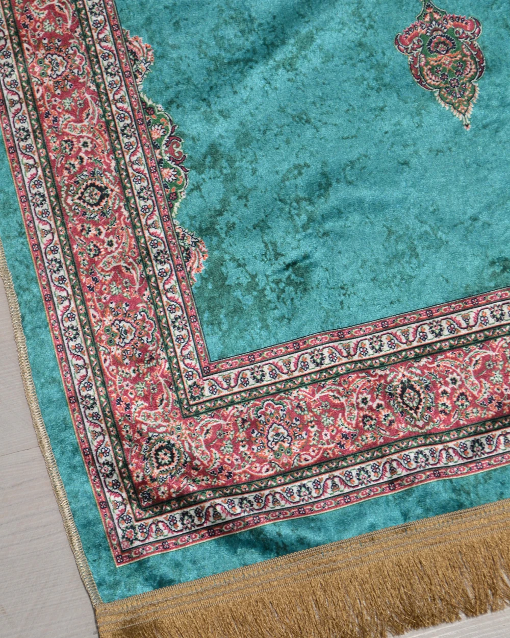 Pratik ve Taşınabilir İpek Dokulu Çantalı Seccade-M011