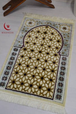 Lüks Kadife Seccade - 70x110 cm - Kalın Yumuşak Doku- Su Yeşili