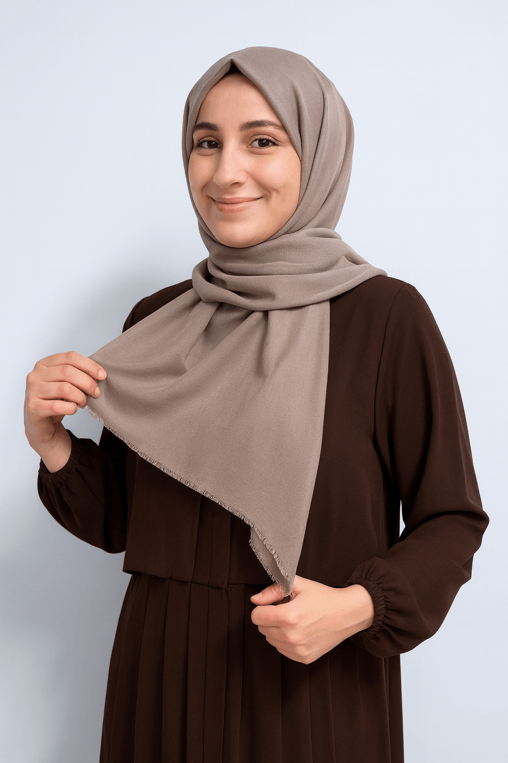 Pamuklu (Cotton) Şal - Vizon