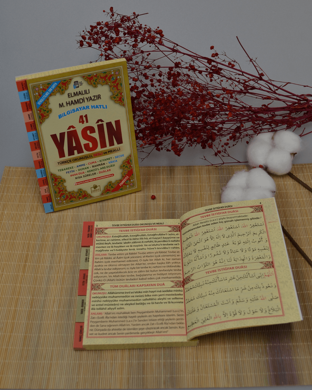 Bilgisayar Hatlı Türkçe Okunuşlu Sesli ve Mealli 41 Yasin Dua Kitabı Rahle Boy 192 Sayfa