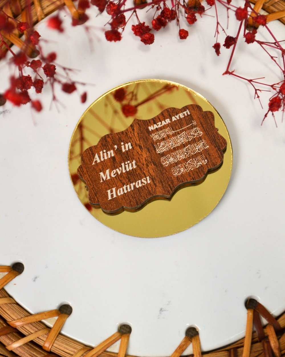 Kişiye Özel Hediyelik Magnet 20 Adet | Hac, Umre, Mevlüt, Düğün, Nişan, Sünnet İçin Dolap Magneti