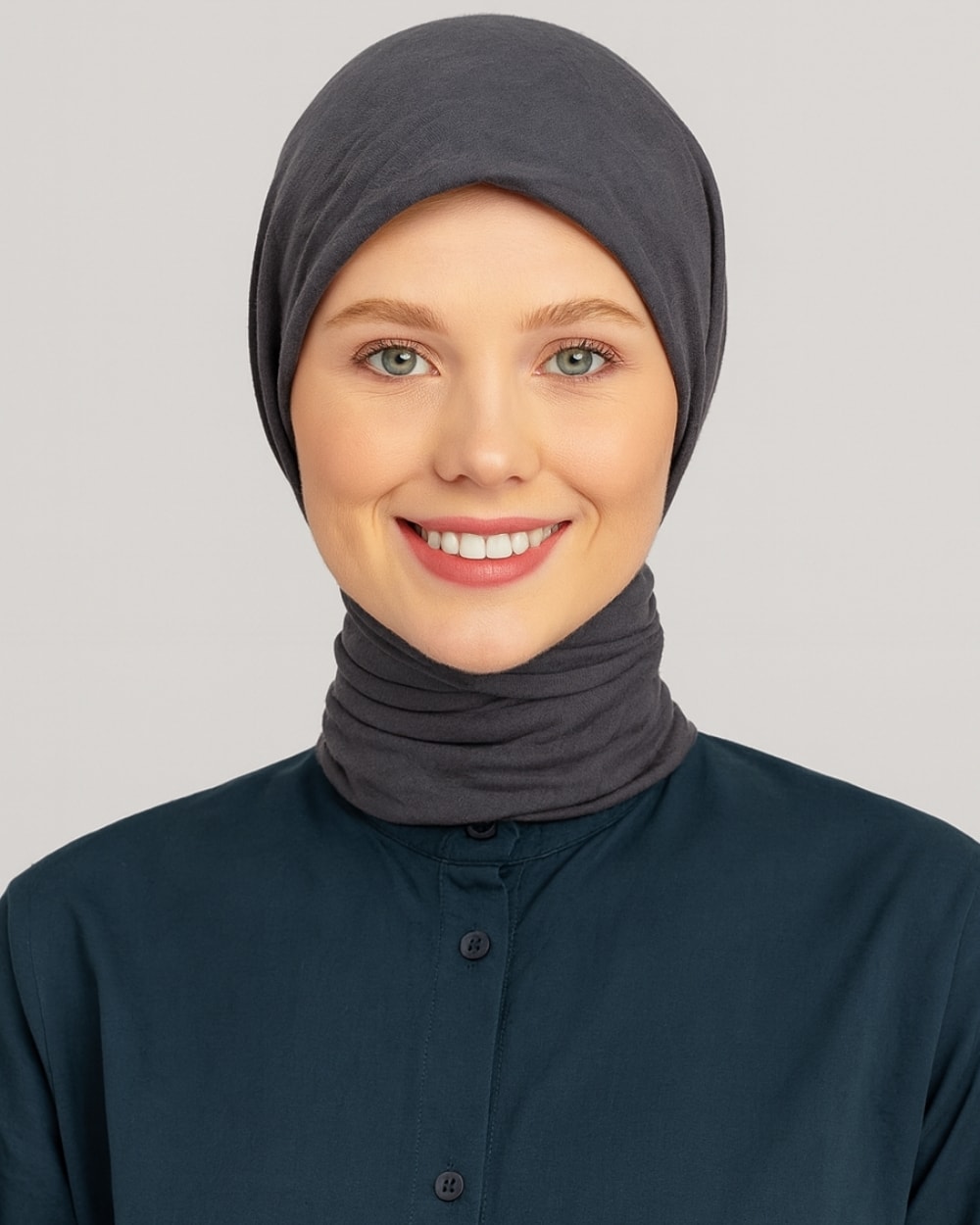 Konfor Eşarp – 195x85 cm – 4 Mevsim Kullanım – Terletmez, Kaymaz, Pamuk Polyester Karışımlı Rahat Eşarp - Antrasit