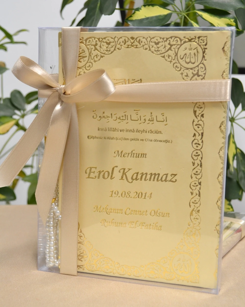 Kişiye Özel İsim Baskılı Ciltli Yasin Kitabı 192 Sayfa Orta Boy 50 Adet -Kutulu Tesbihli Mevlit ve Hatim Hediyesi