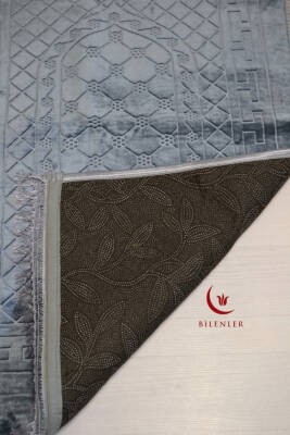 Peluş Seccade Gri - 80x120 cm - Ekstra Konforlu - Yumuşak ve Geniş Ölçülü