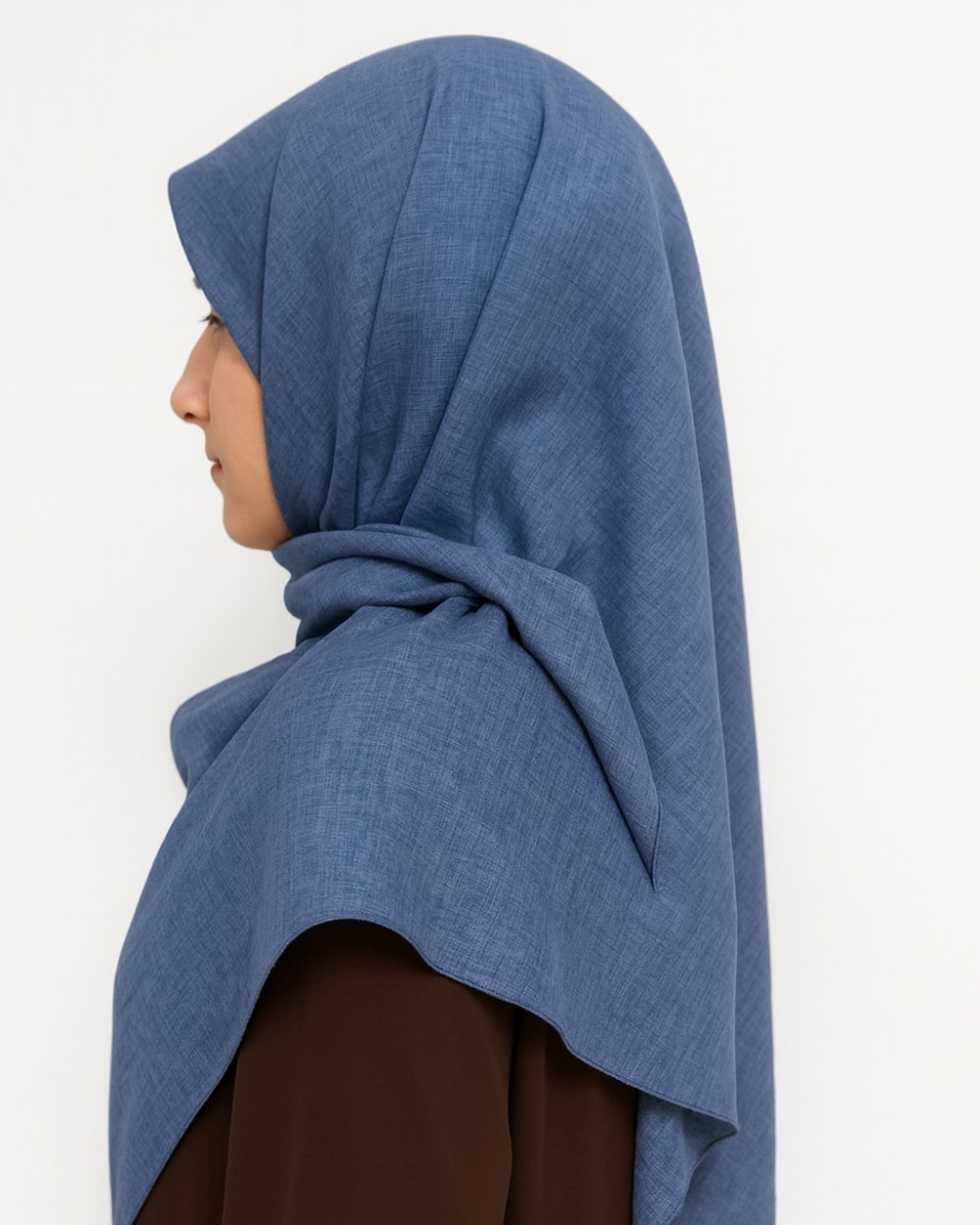 Denim Kare Eşarp– Kaymaz, Rahat ve Şık Kullanım