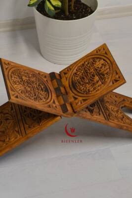 Kur’an-ı Kerim Rahlesi Selçuklu Desenli Model 2– Büyük Boy (18X65cm) Oyma İşçilikli