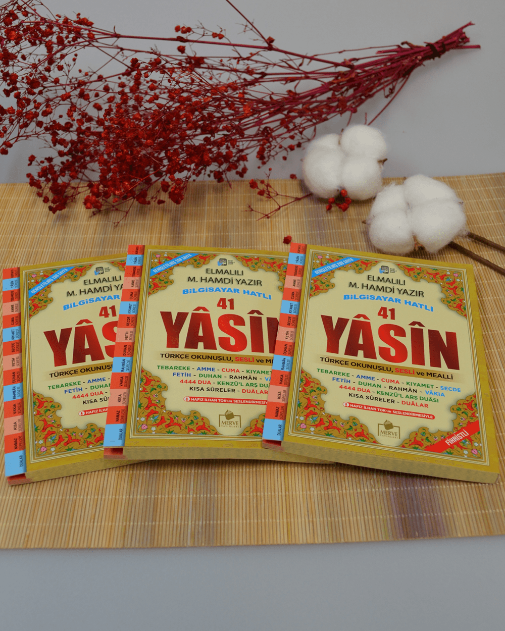 Bilgisayar Hatlı Türkçe Okunuşlu Sesli ve Mealli 41 Yasin Dua Kitabı Rahle Boy 192 Sayfa