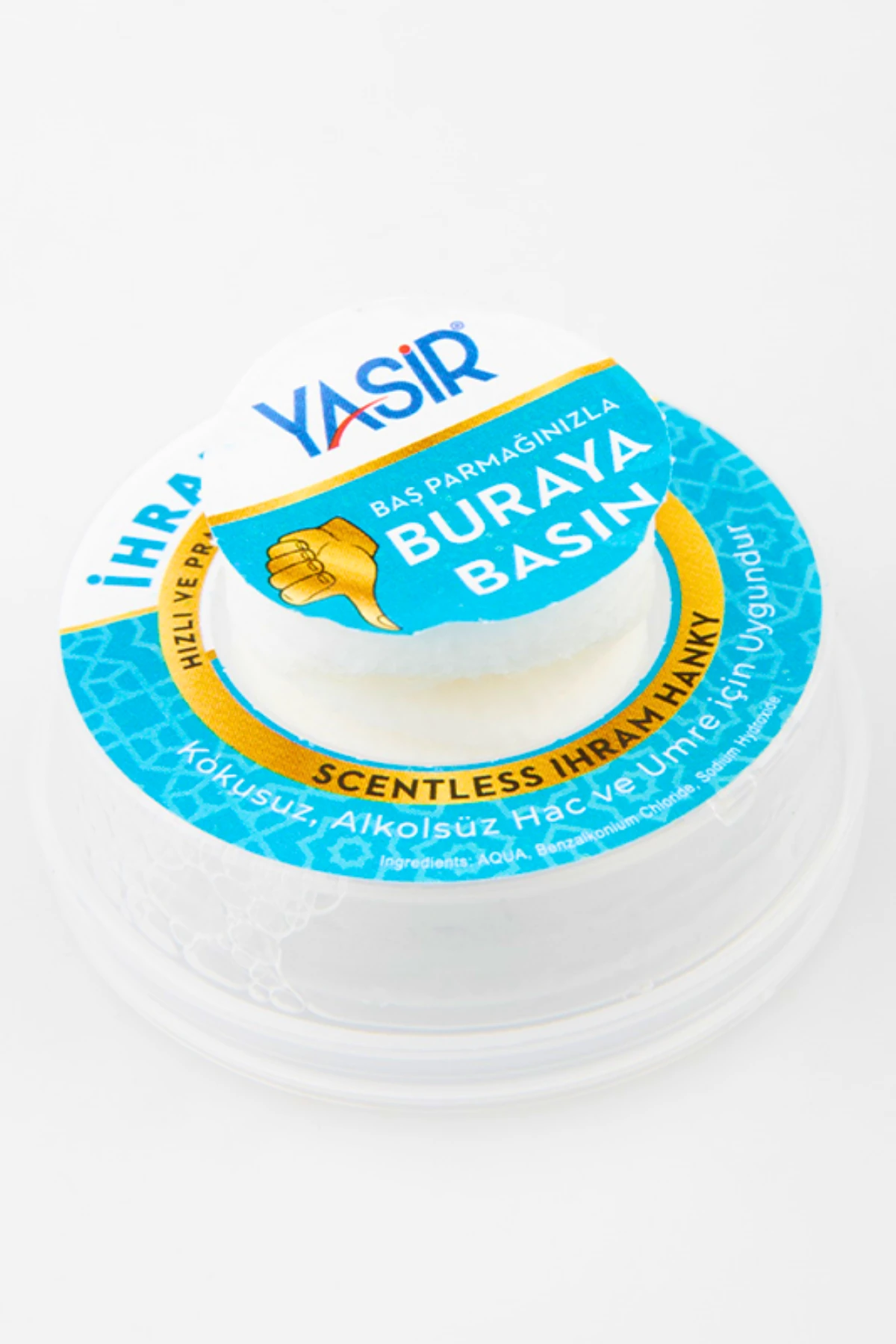 10'lu İhram Mendili Seti – Tek Kullanımlık, Alkolsüz ve Kokusuz, Pratik Basmalı Sistem