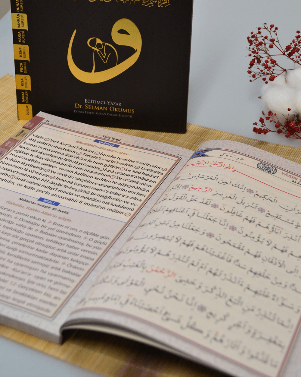 Türkçe Okunuşlu ve Mealli Sesli Yasin Dua Kitabı Orta Boy Fihristli