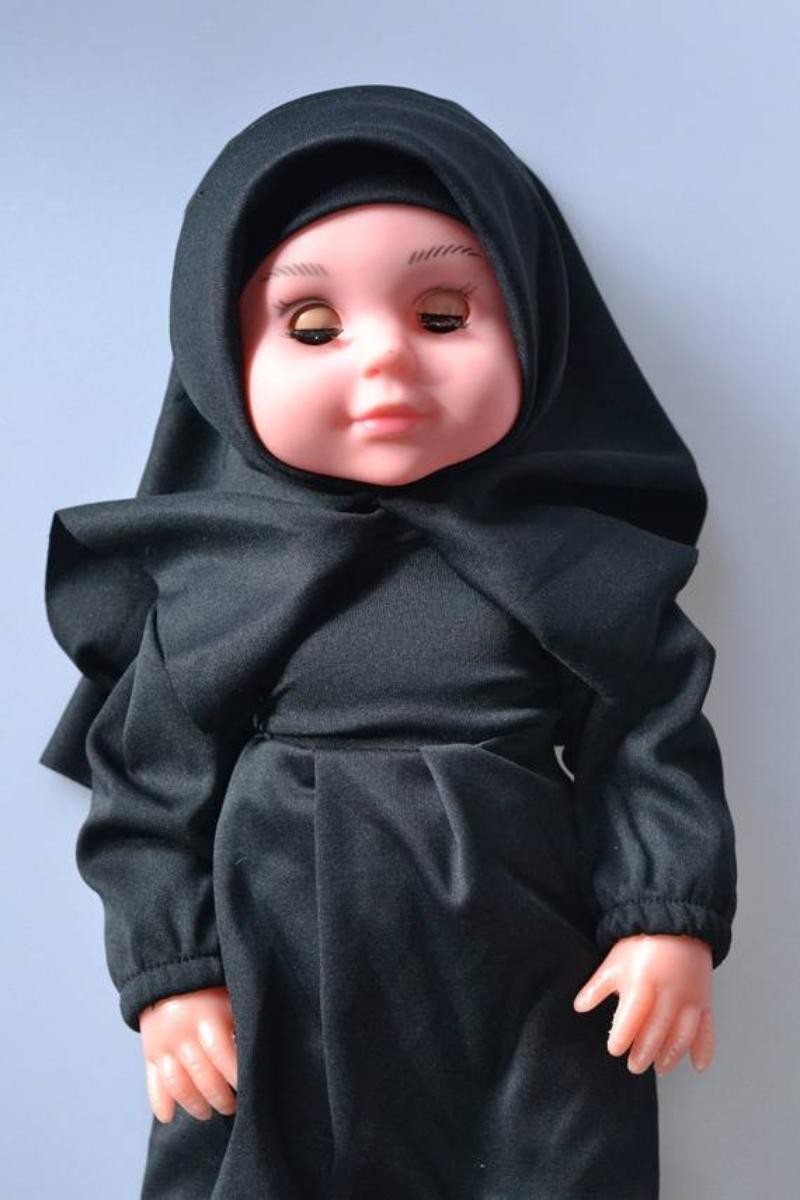 Tesettürlü Sesli Meryem Bebek Siyah Renk
