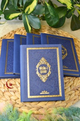 Yasin Kitabı Çanta Boy Termo Deri Kaplı Lacivert 5 Adet– Arapça; Türkçe Okunuşlu ve Mealli – 128 Sayfa | Hac Umre ve Mevlit Hediyeliği