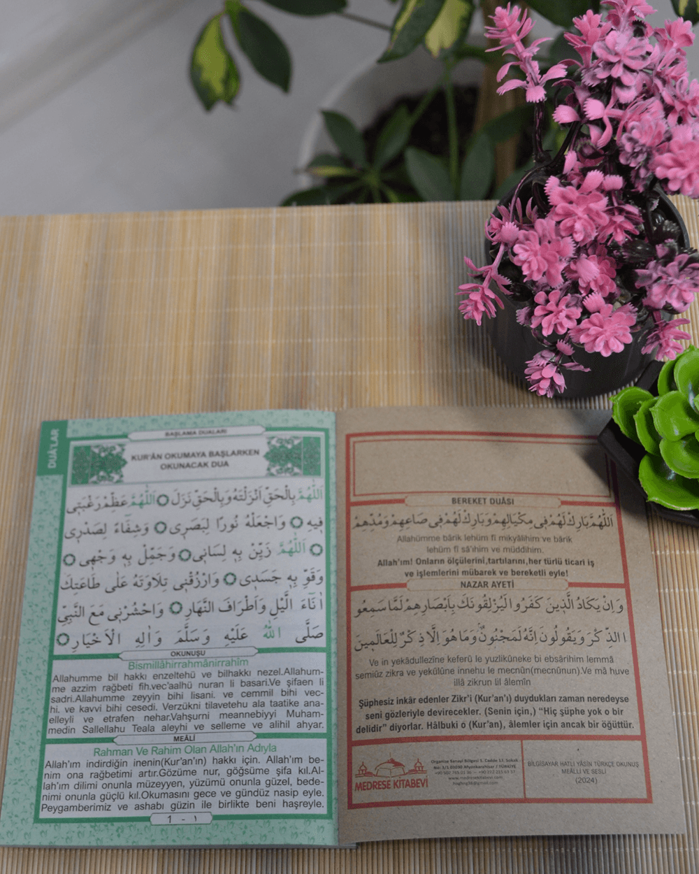 Mevlit Hediyeliği 41 Yasin Bilgisayar Hatlı Türkçe Okunuş Mealli ve Sesli 5 Adet Yeşil