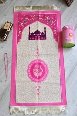 Kumbaralı Silindir Kutu Çocuk Seccadesi Pembe