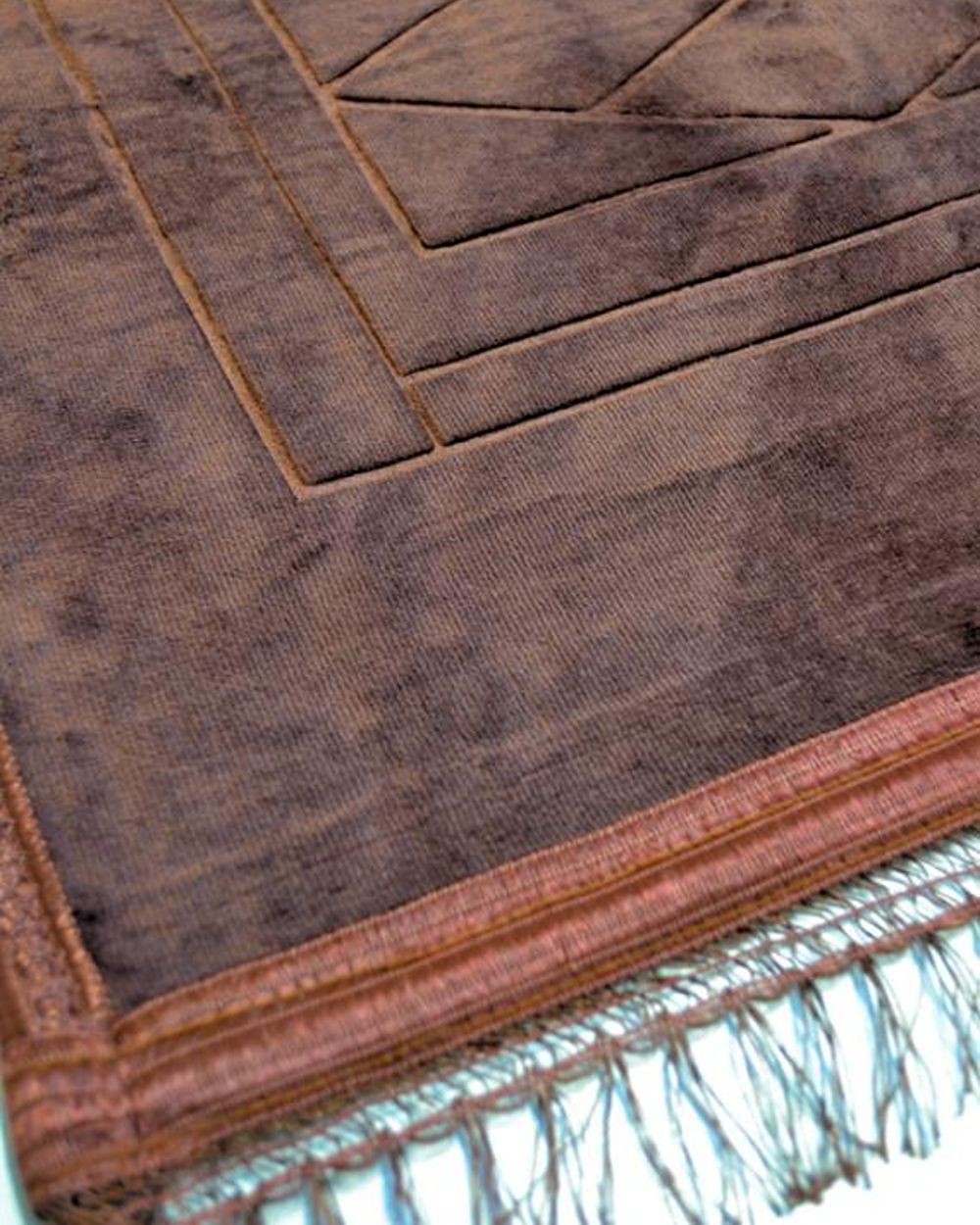 Peluş Seccade Kahverengi - 80x120 cm - Ekstra Konforlu - Yumuşak ve Geniş Ölçülü