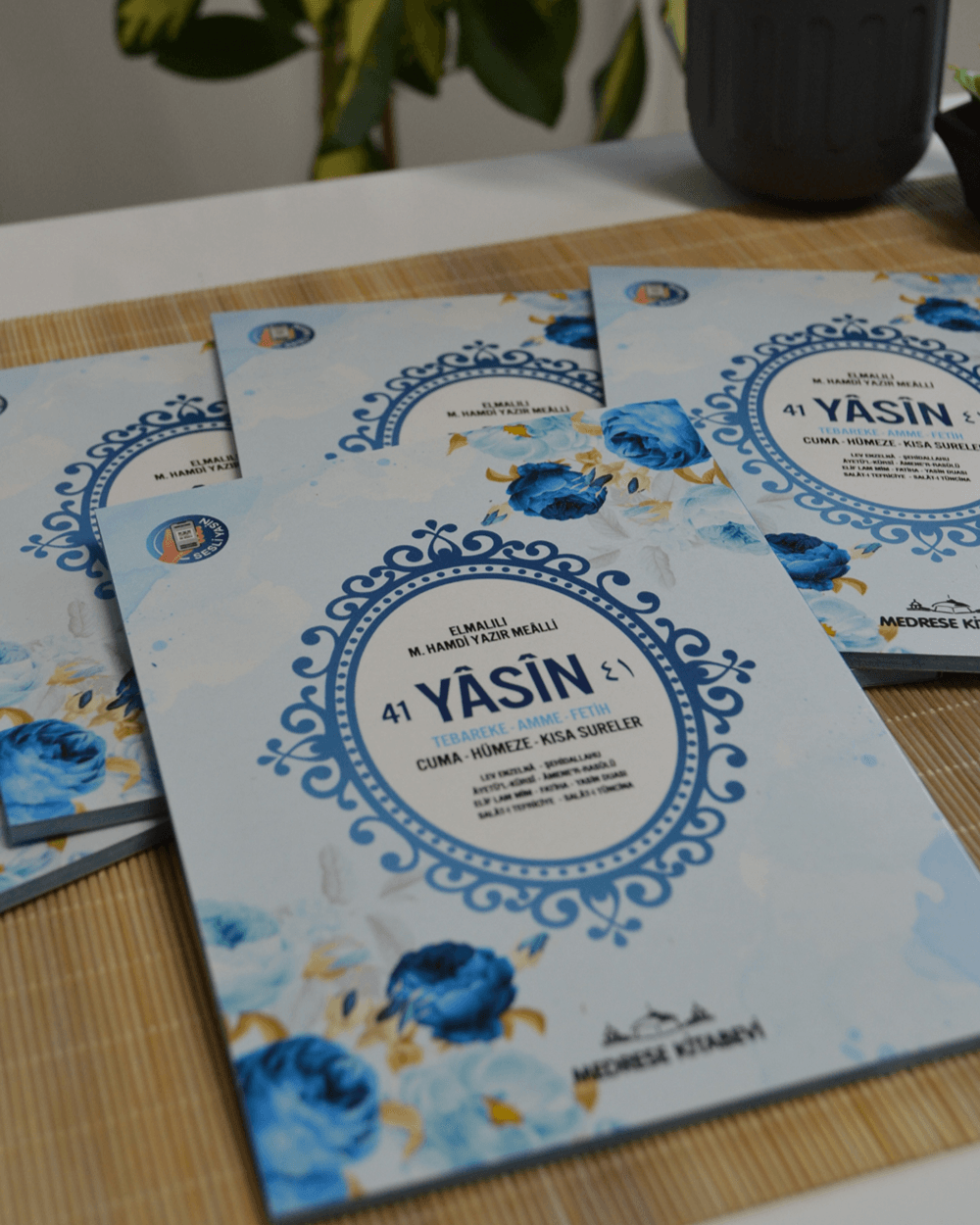 Mevlit Hediyeliği 41 Yasin Bilgisayar Hatlı Türkçe Okunuş Mealli ve Sesli 5 Adet Mavi
