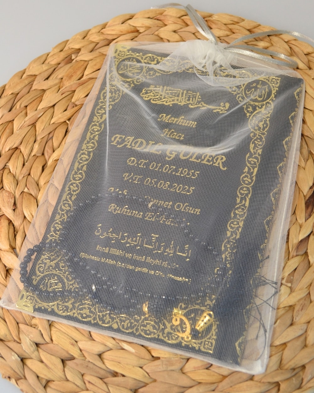 Kişiye Özel İsim Baskılı Ciltli Yasin Kitabı 128 Sayfa Orta Boy 40 Adet -Tül Keseli İnci Tesbihli Mevlüt ve Hatim Hediyesi