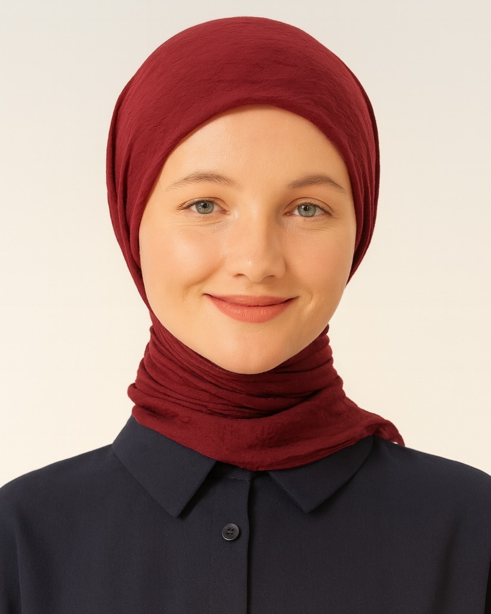 Konfor Eşarp – 195x85 cm – 4 Mevsim Kullanım – Terletmez, Kaymaz, Pamuk Polyester Karışımlı Rahat Eşarp - Bordo