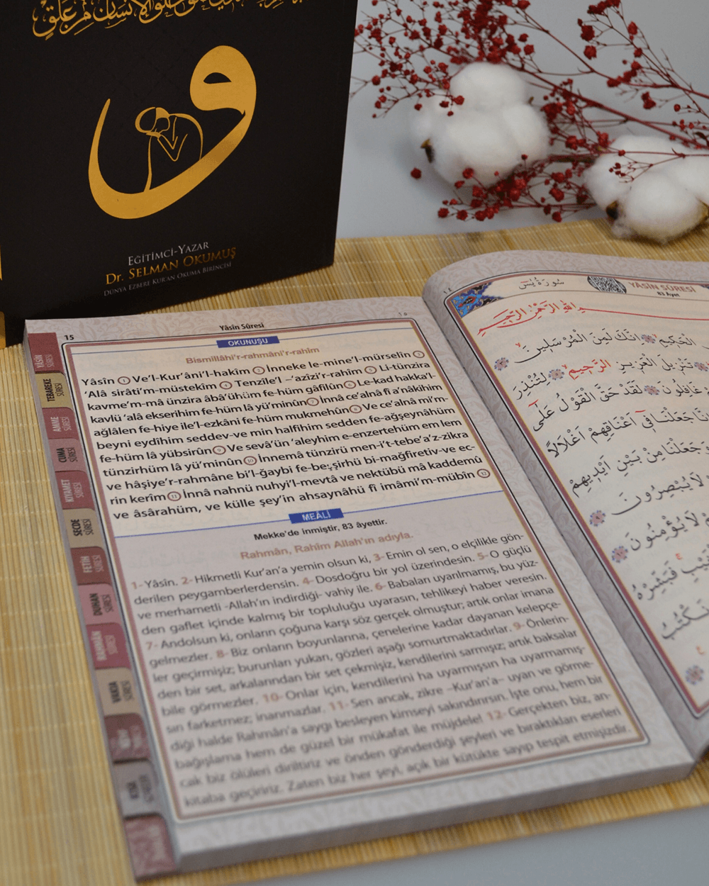 Türkçe Okunuşlu ve Mealli Sesli Yasin Dua Kitabı Orta Boy Fihristli