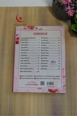 Mevlit Hediyeliği 41 Yasin Bilgisayar Hatlı Türkçe Okunuş Mealli ve Sesli 5 Adet Pembe