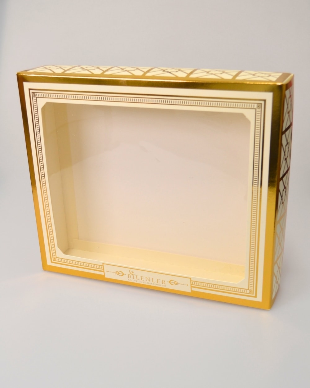Asetat Pencere Kapaklı Hediye Kutusu – Küçük Boy 21x25x5 cm Sunum Kutusu