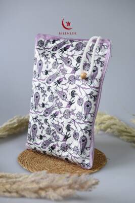 Pratik ve Taşınabilir İpek Dokulu Çantalı Seccade-MR08