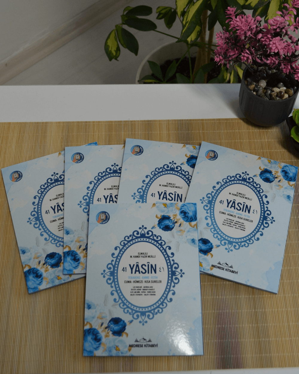Mevlit Hediyeliği 41 Yasin Bilgisayar Hatlı Türkçe Okunuş Mealli ve Sesli 5 Adet Mavi
