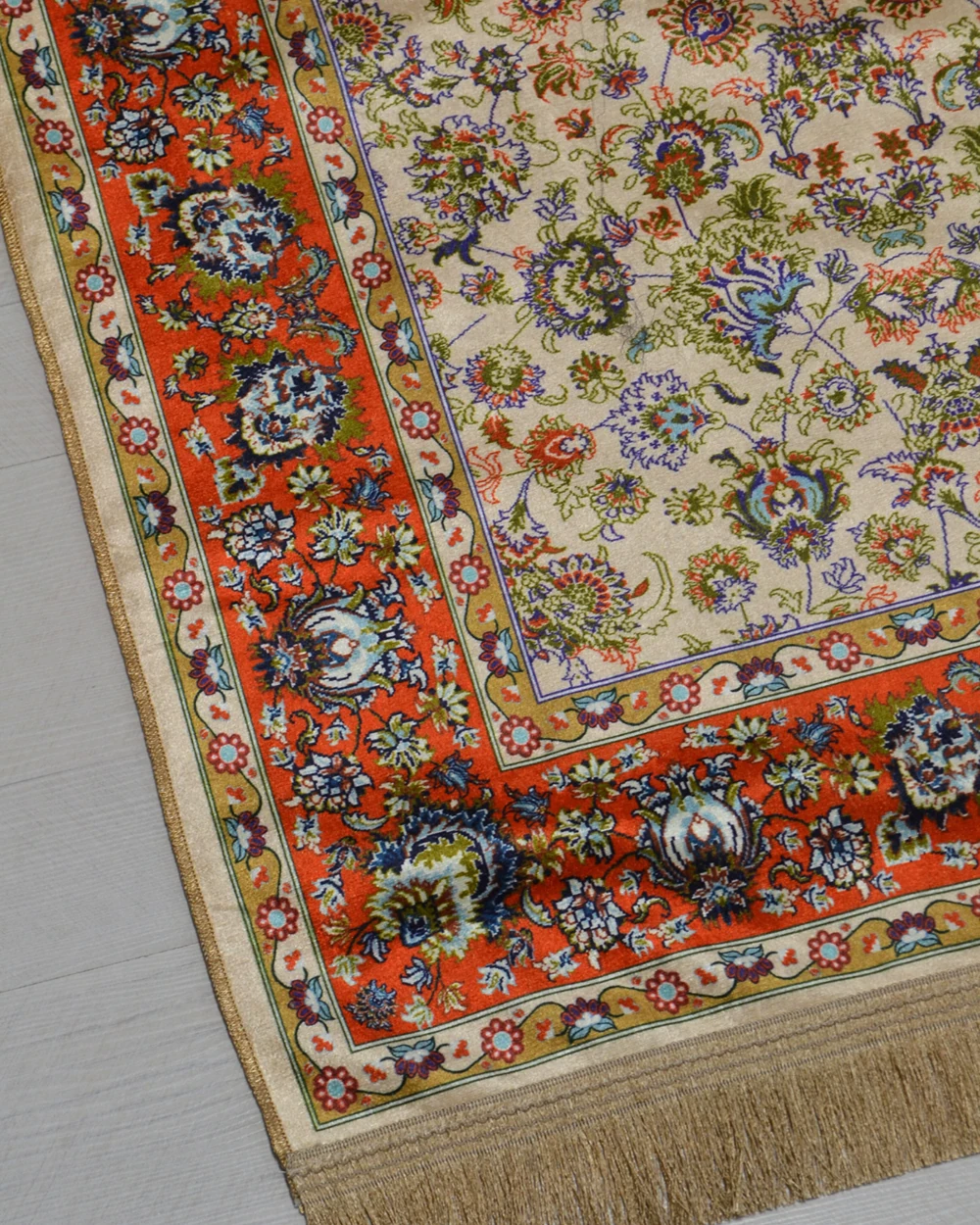 Pratik ve Taşınabilir İpek Dokulu Çantalı Seccade-P1001