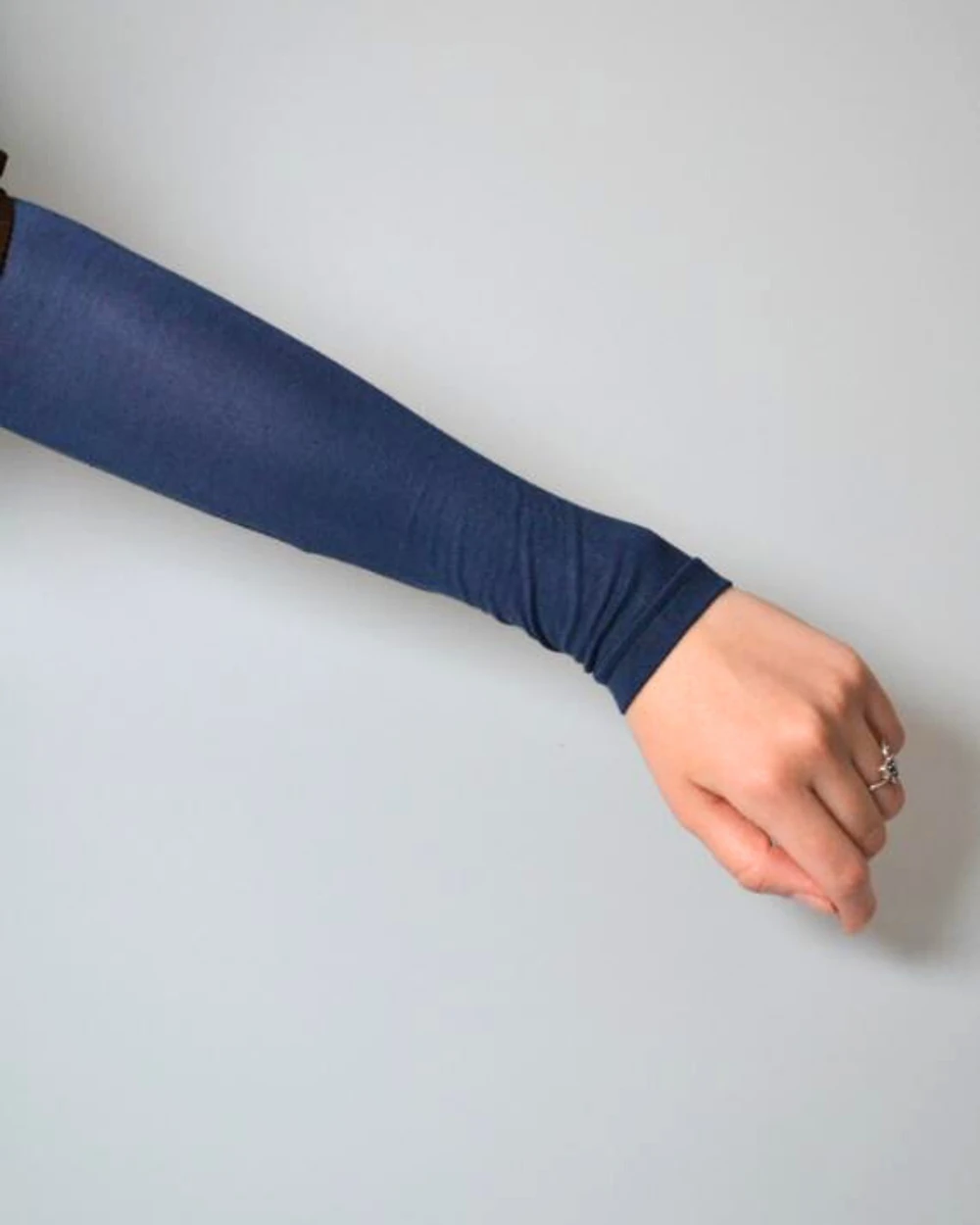 Pratik Tesettür Kolluk Penye Namaz Kolluğu Mavi