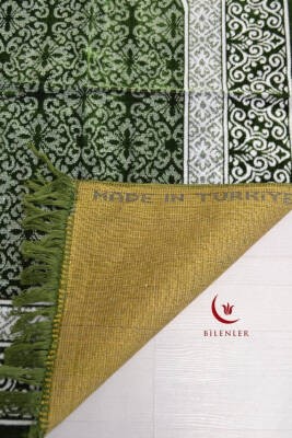 Kadife Seccade - 70x110 cm  - Yumuşak ve Konforlu Yeşil