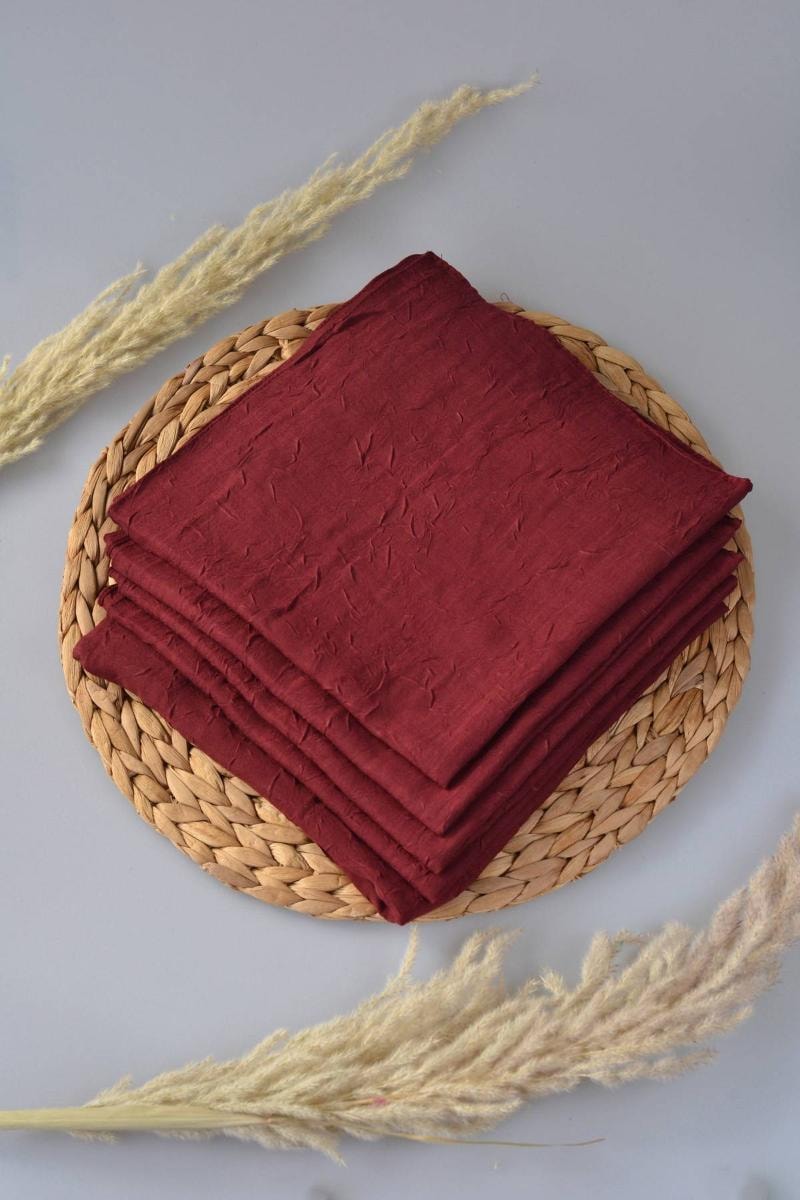 Bambu Kraş Eşarp Bordo - Dört Mevsim- Yumuşak Dokulu