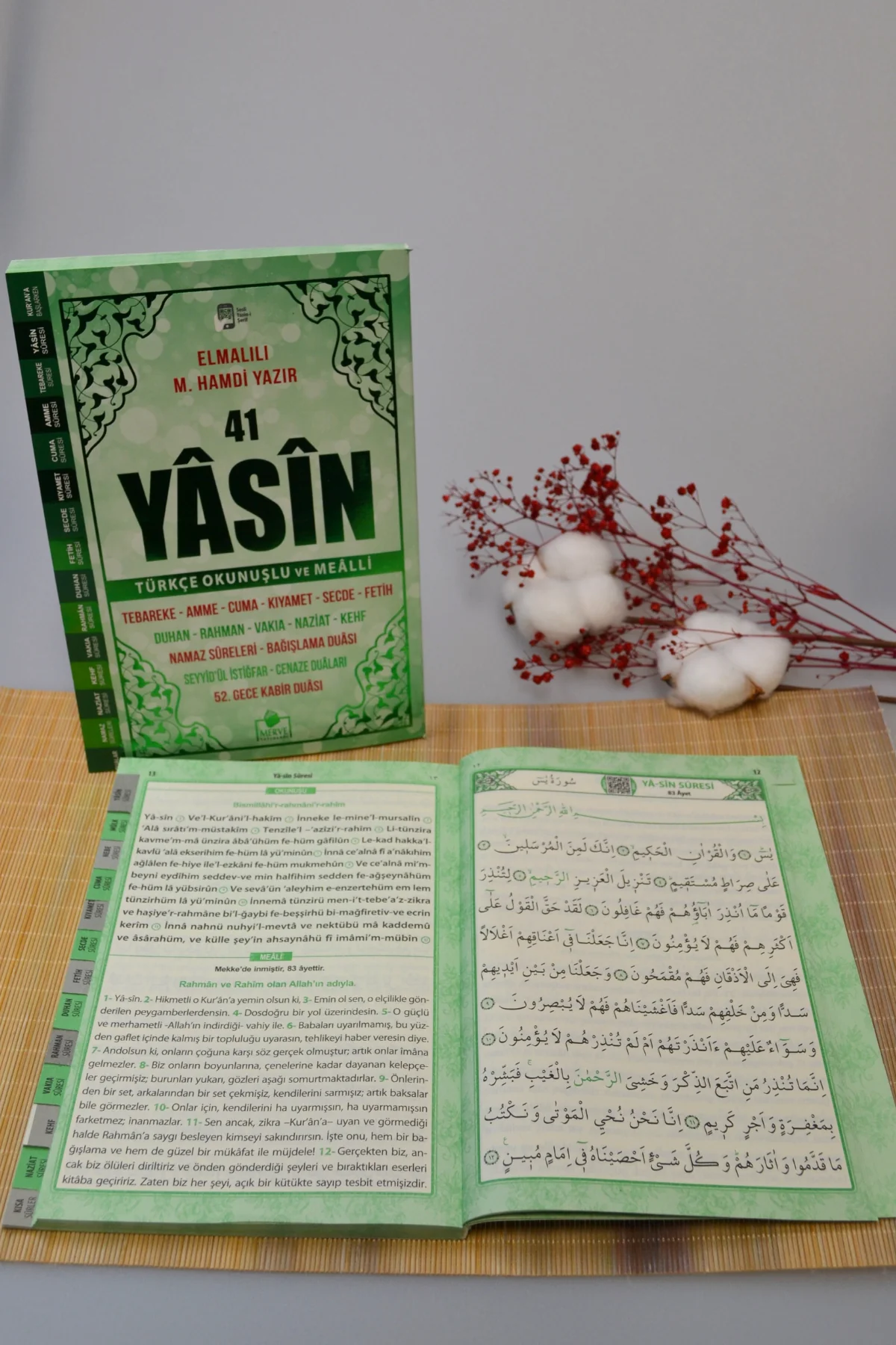 Çok Kolay Okunan Bilgisayar Hatlı 41 Yasin Dua Kitabı Orta Boy Yeşil