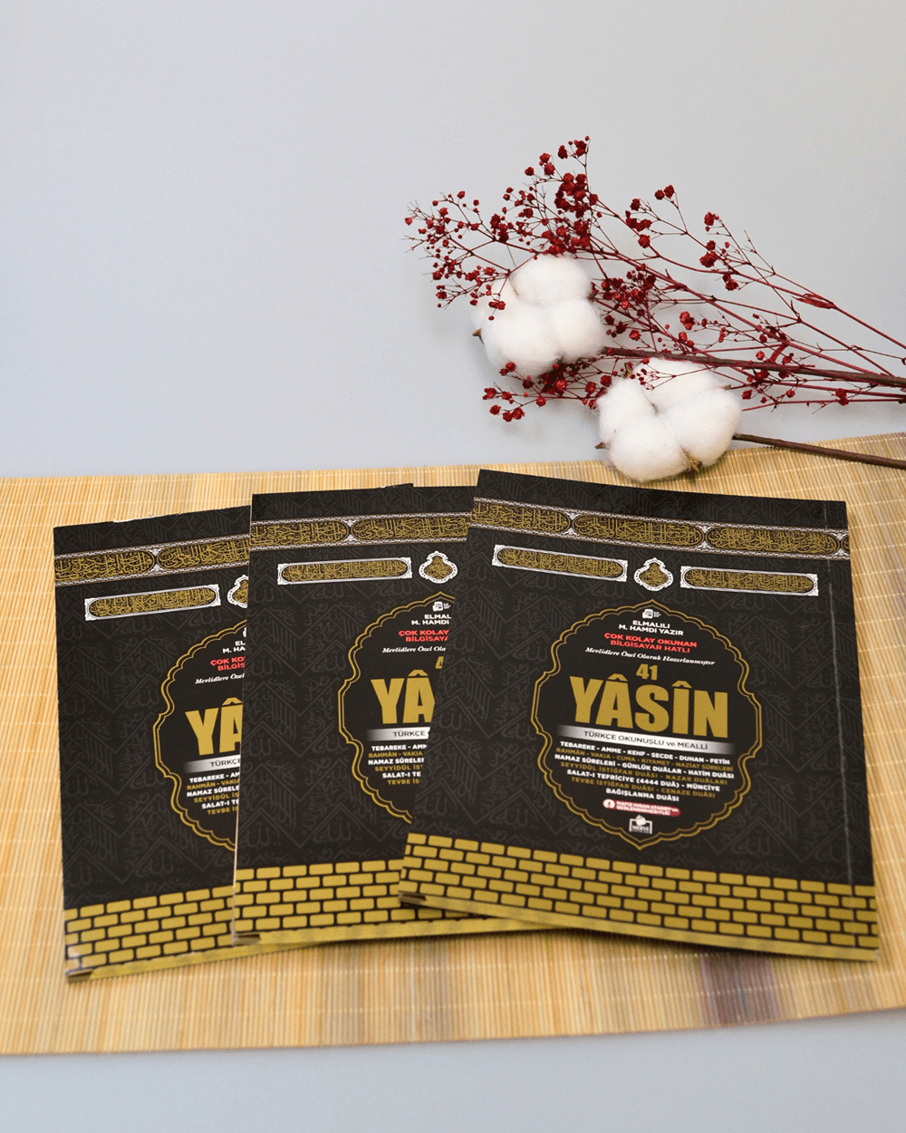 Mevlitlere Özel Çok Kolay Okunan Bilgisayar Hatlı Türkçe Okunuşlu ve Mealli 41 Yasin Dua Kitabı