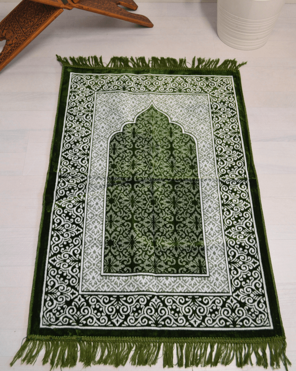 Kadife Seccade - 70x110 cm  - Yumuşak ve Konforlu Yeşil
