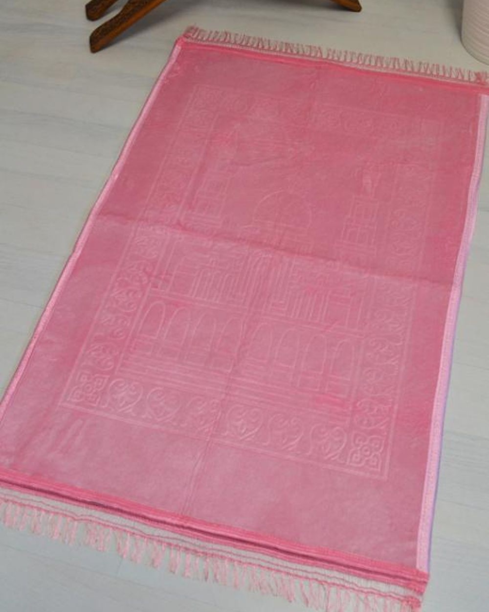 Peluş Seccade Pembe - 80x120 cm - Ekstra Konforlu - Yumuşak ve Geniş Ölçülü