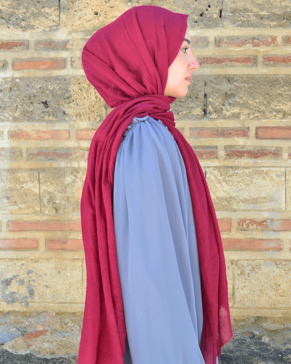 Konfor Bambu Şal Bordo– Tok Duruşlu, Kaymaz