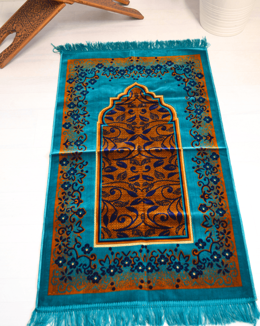 Kadife Seccade Kalın Yumuşak Doku - Şık ve Konforlu- 70x110 cm- Açık Mavi