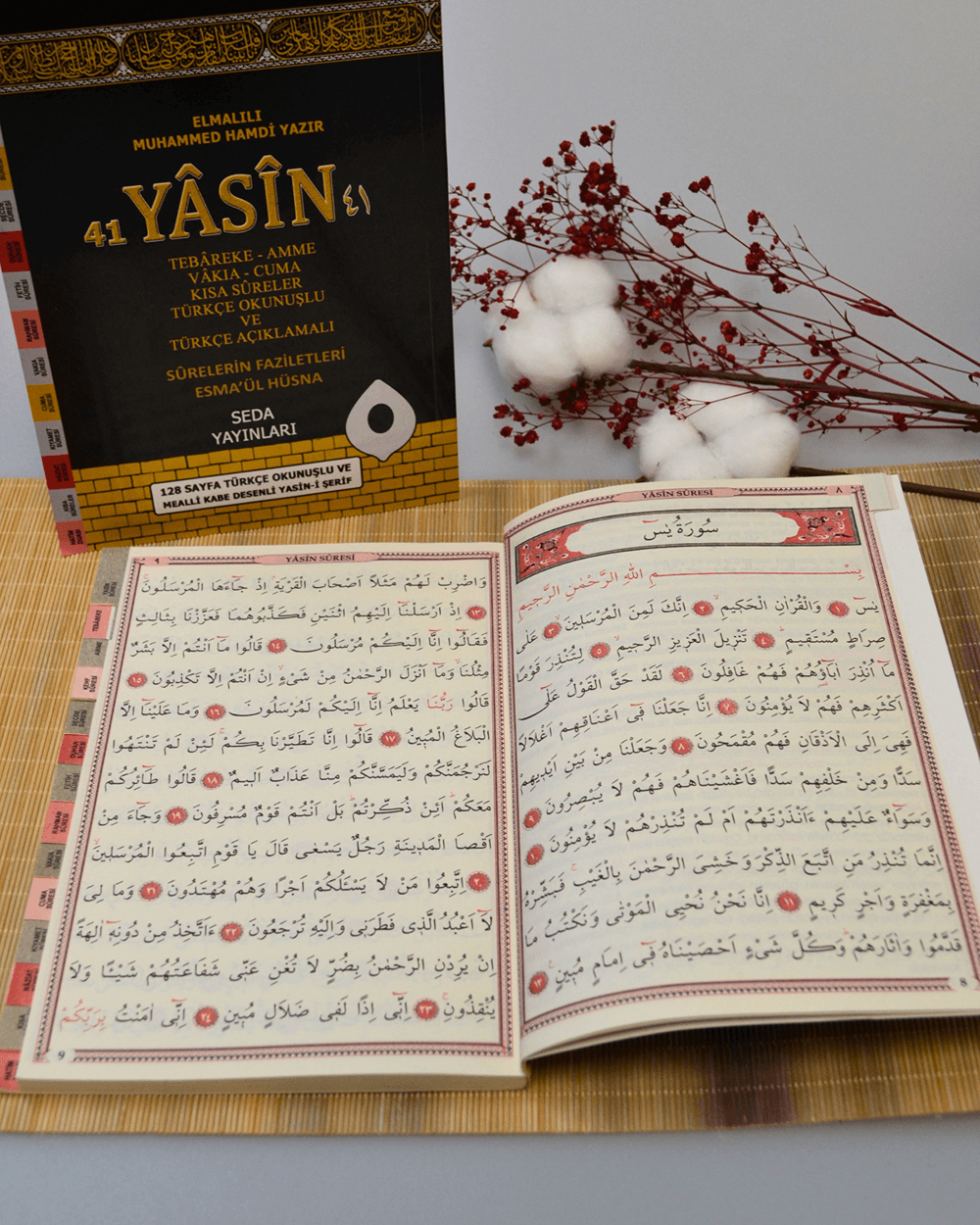 Türkçe Okunuşlu ve Mealli Kabe Desenli Yasin-i Şerif Orta Boy