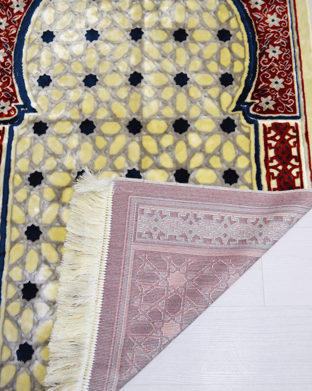 Lüks Kadife Seccade - 70x110 cm - Kalın Yumuşak Doku- Kırmızı